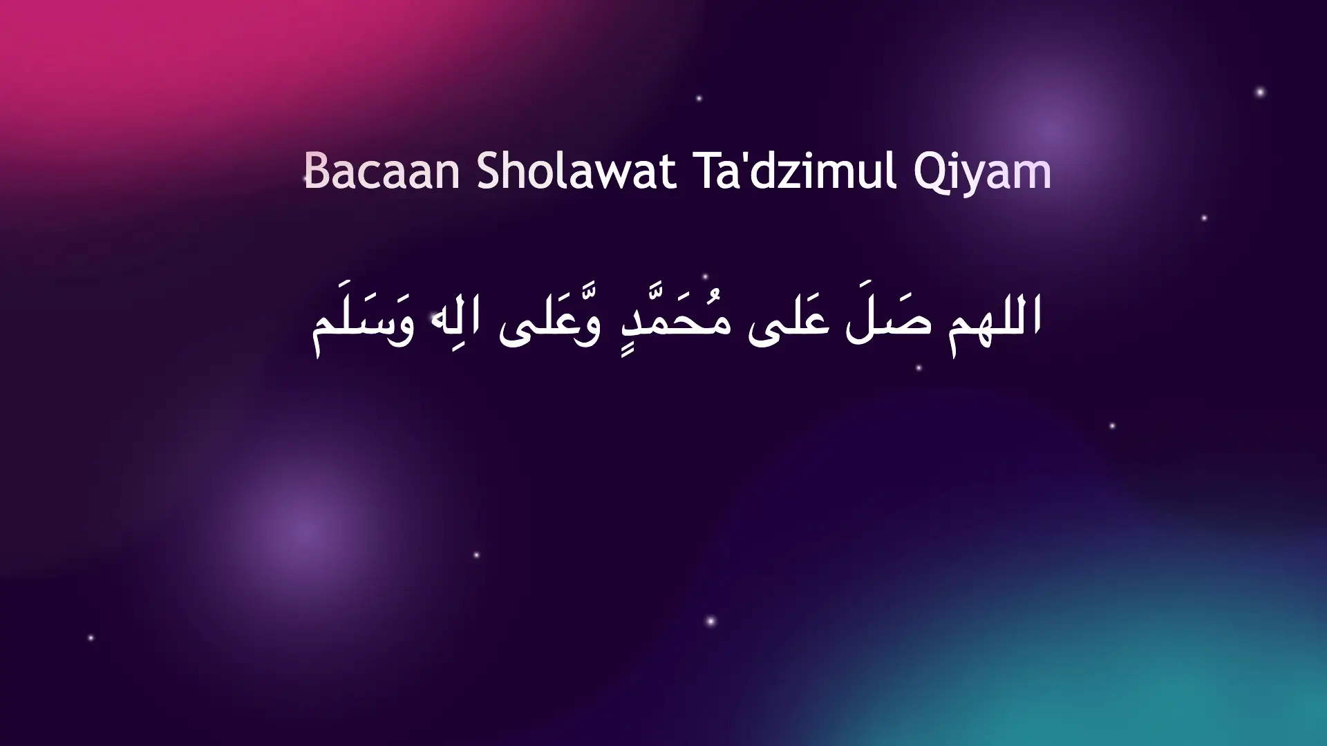 Bacaan sholawat Ta'dzimul Qiyam